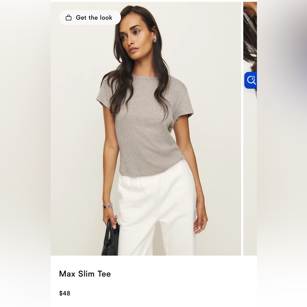 reformation taupe short sleeve
